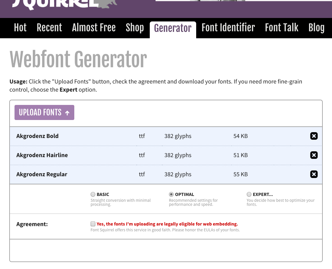 About Webfonts