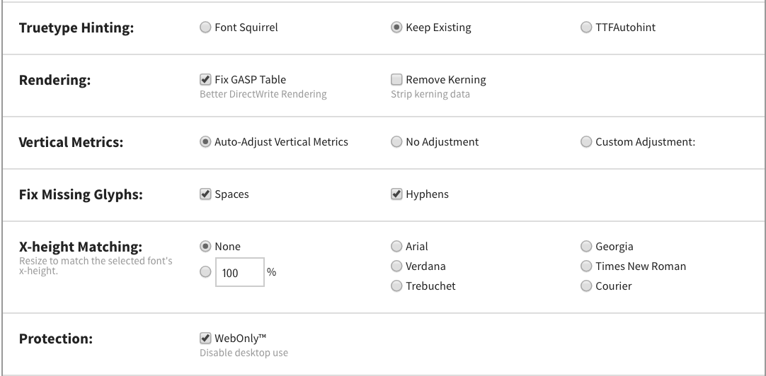 About Webfonts