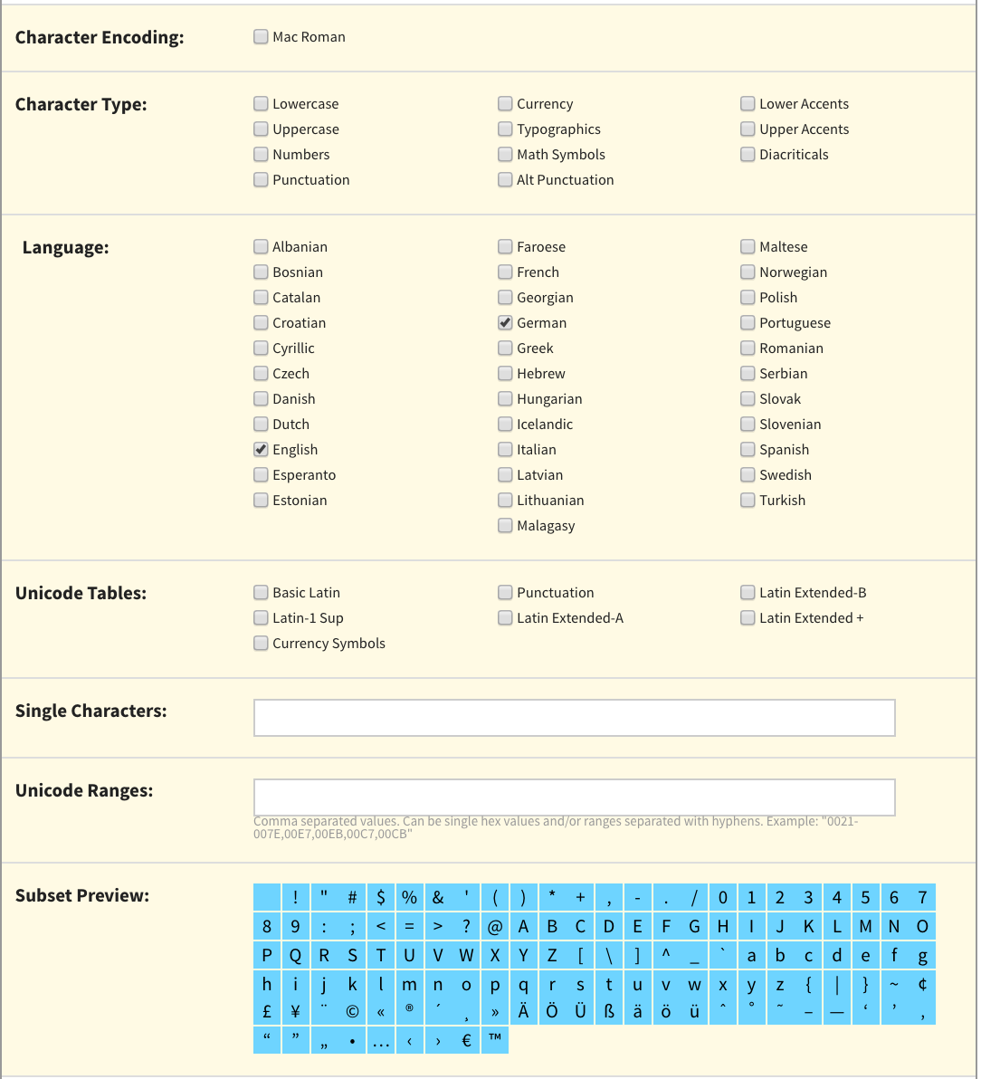 About Webfonts