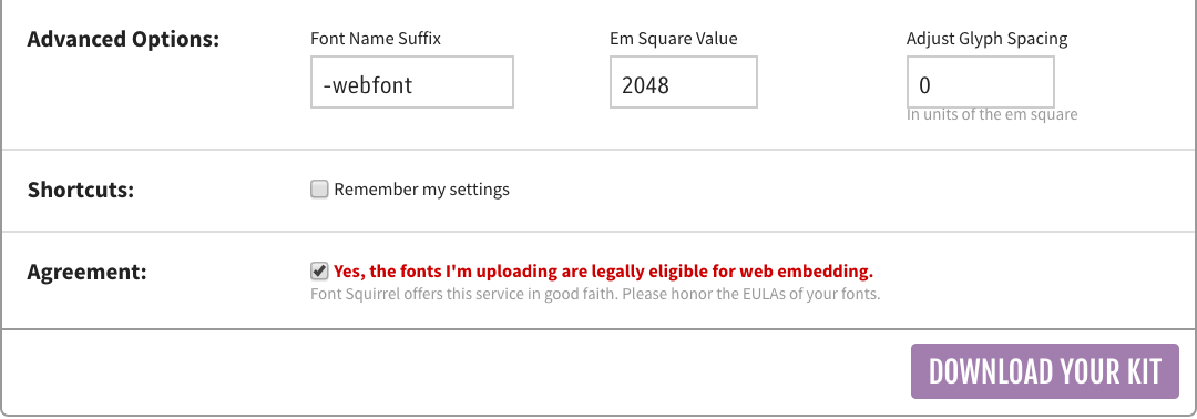 About Webfonts